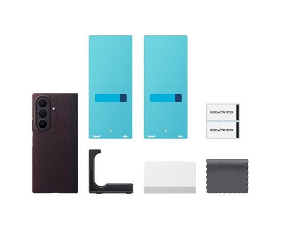 Samsung EF-KF976SRE Carbon Magnet Case Aizsargapvalks priekš Galaxy Z Fold 8 Ultra / sarkans Neoriģinālie Maciņi