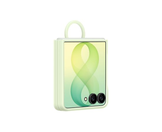 Samsung EF-EF776CGE Silicone Magnetic Cover with Ring Aizsargapvalks priekš Galaxy Z Flip 8 / zaļš Neoriģinālie Maciņi