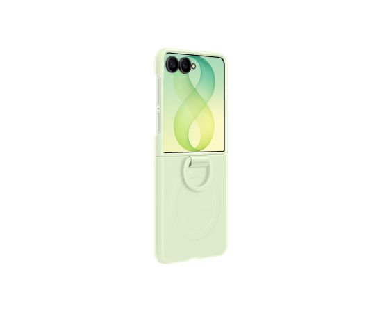 Samsung EF-EF776CGE Silicone Magnetic Cover with Ring Aizsargapvalks priekš Galaxy Z Flip 8 / zaļš Neoriģinālie Maciņi