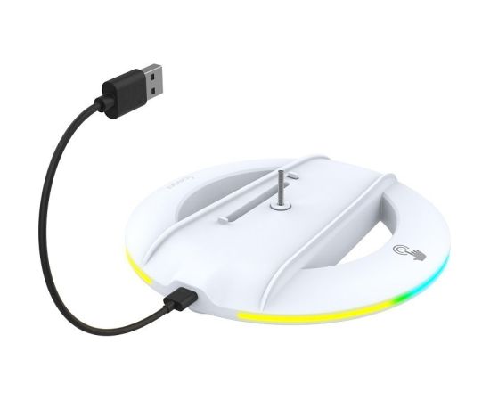 iPega P5S025S Vertikāls statīvs ar RGB priekš PS5 Slim/PS5 Pro / balts Piederumi konsolēm