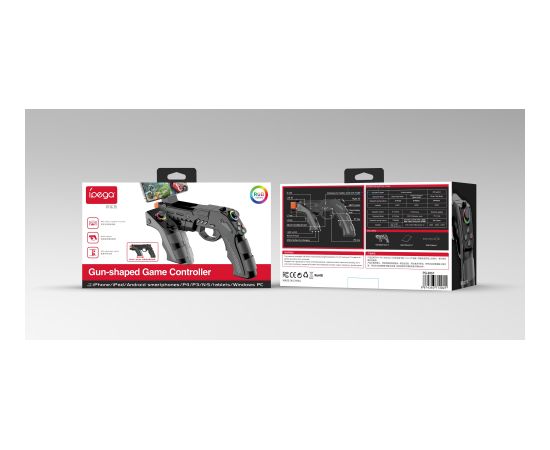 iPega 9257 Gun-Shaped Game Controller Геймпад для Android/iOS/PS3/PS4/PC/N-Switch/SmartTV / чёрный Игровые контроллеры