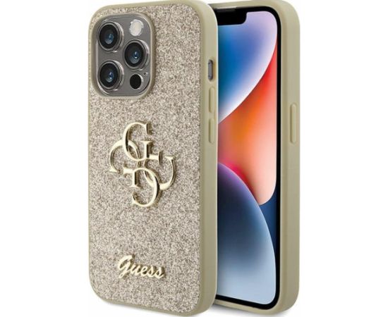 Guess Fixed Glitter Big Case Aizsarpgapvalks Priekš Apple iPhone 15 Pro Max Neoriģinālie Maciņi