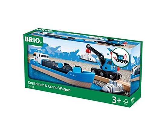 BRIO container ship with crane truck - 33534 Konstruktori 