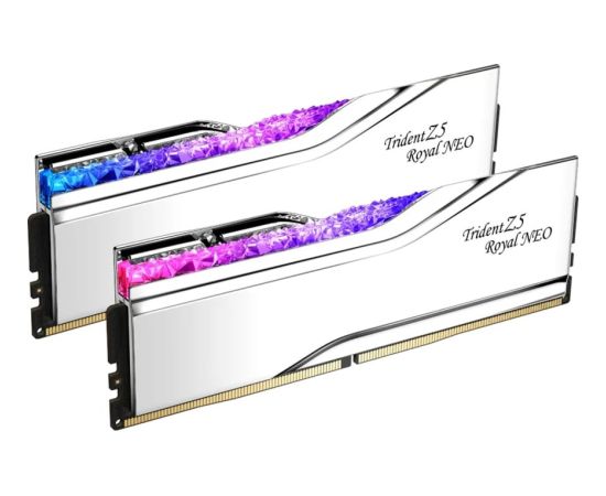 G.Skill DDR5 - 32GB - 6400 - CL - 32 (2x 16 GB) Dual Kit, memory (silver, F5-6400J3239G16GX2-TR5NS, Trident Z5 Royal Neo, AMD EXPO) Оперативная память (RAM)