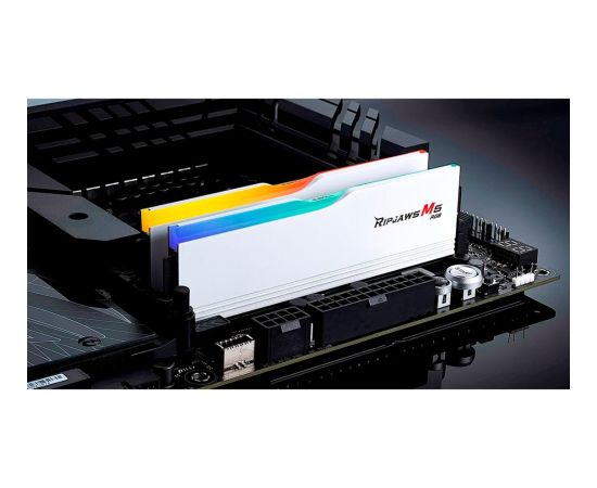 G.Skill DDR5 - 64GB - 6000 - CL - 30 (2x 32 GB) dual kit, memory (white, F5-6000J3040G32GX2-RM5RW, Ripjaws M5 RGB, INTEL XMP) RAM Operatīvā atmiņa