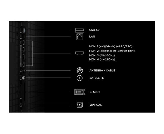 TCL P8L 98P8L TV 2.49 m (98") 4K Ultra HD Smart TV Wi-Fi Black 1000 cd/m² Televizori