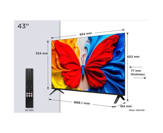 TCL S59K 43S59K TV 109.2 cm (43") Full HD Smart TV Wi-Fi Metallic Televizori
