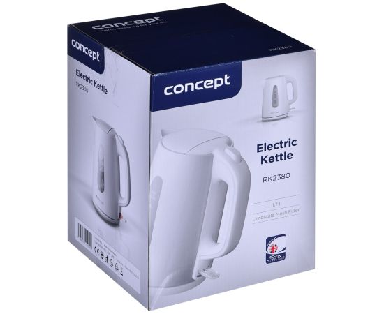 Concept RK2380 electric kettle 1.7 L 2200 W White Чайники (электрические)