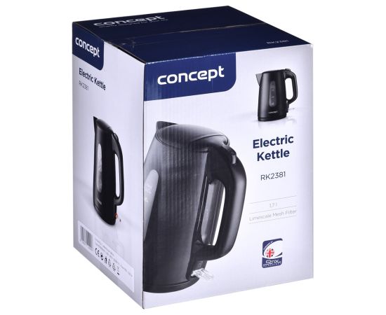 Concept RK2381 electric kettle 1.7 L 2200 W Black Чайники (электрические)