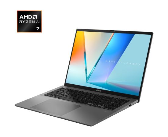 ASUS Vivobook S16 M3607GA-SH011W Ryzen AI 7 445 16.0"FHD OLED 60Hz 300nits 16GB DDR5 SSD512 Radeon 840M Cam1080p+IR 70WHrs Win11 Aluminum Matte Gray Ноутбуки