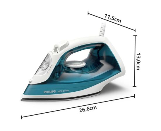 Philips 2000 series DST2010/20 iron Steam iron Non-stick soleplate 2000 W Grey Утюги и системы
