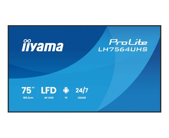 IIYAMA 189.3cm(75") LH7564UHS-B1AG 16:9 2xHDMI+USB-C (Speditionsversand) LED / LCD мониторы