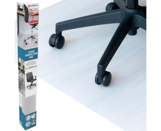 PODKŁAD OCHRONA PODŁOGI PE POD FOTEL BIUROWY KRZESŁO 90x90CM ALPINA Новинки Для дома и сада 