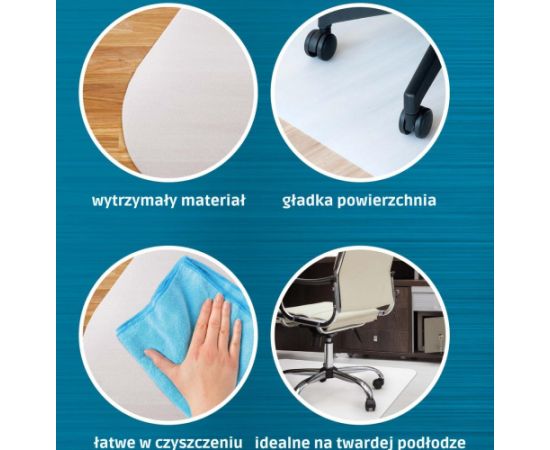 PODKŁAD OCHRONA PODŁOGI PE POD FOTEL BIUROWY KRZESŁO 90x90CM ALPINA Новинки Для дома и сада 