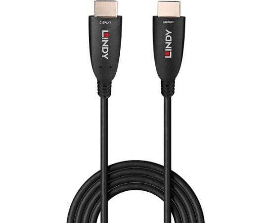 Lindy Fiber Optic Hybrid HDMI 2.1 8K60 Cable (Black, 50 Meters, AOC Cable) HDMI vadi