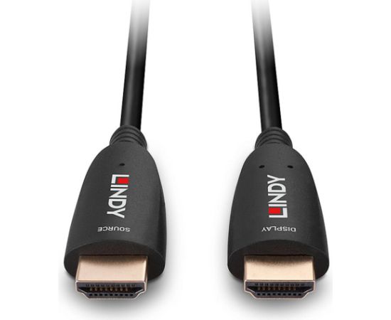 Lindy Fiber Optic Hybrid HDMI 2.1 8K60 Cable (Black, 50 Meters, AOC Cable) HDMI vadi