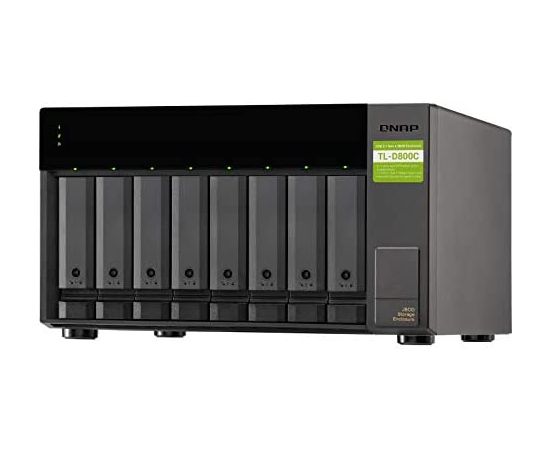 QNAP TL-D800C, Drive Enclosure (Black) Ārējo HDD, SSD korpui
