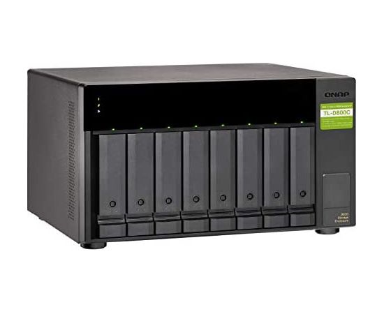 QNAP TL-D800C, Drive Enclosure (Black) Ārējo HDD, SSD korpui