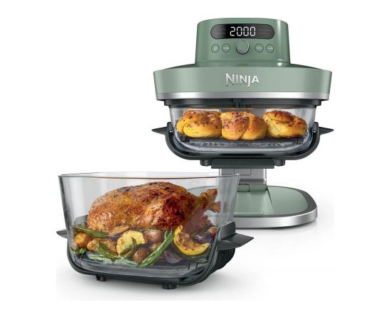 NINJA 5-in-1 XL Glass Air Fryer AS090EUGN Crispi Pro Power 2050 W Capacity 5.7 L Moss Green Воздушные котлы (AirFryer)