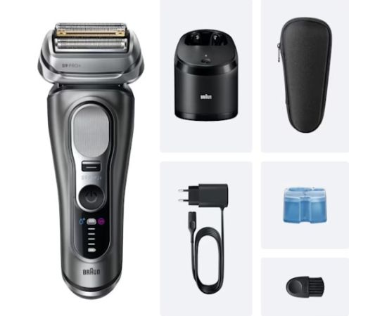 Braun Series 9 Pro+ 9655cc Foil shaver Trimmer Grey Matu, Bārdas, Ķermeņa trimmeri