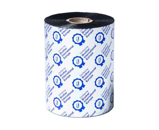 Brother BWS-1D600-110 Standard Wax Thermal Transfer Ink Ribbon 110mm x 600m, Black Tintes printeru izejmateriāli