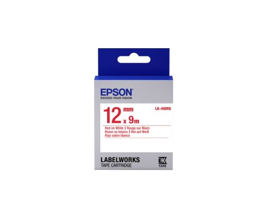 Epson LK-4WRN (C53S654011) Label Cartridge Standard, Red on White 12mm (9m) Tintes printeru izejmateriāli