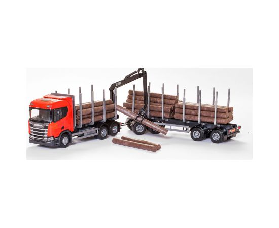 EMEK Scania CR лесовоз и прицеп с краном масштаб 1:25, 77 см Машины и аксессуары
