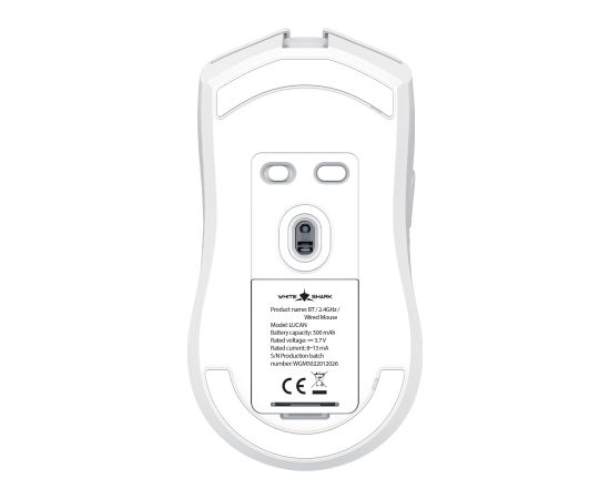 White Shark LUCAN-W WGM-5022 12000 DPI Wireless Gaming Mouse, White Мыши