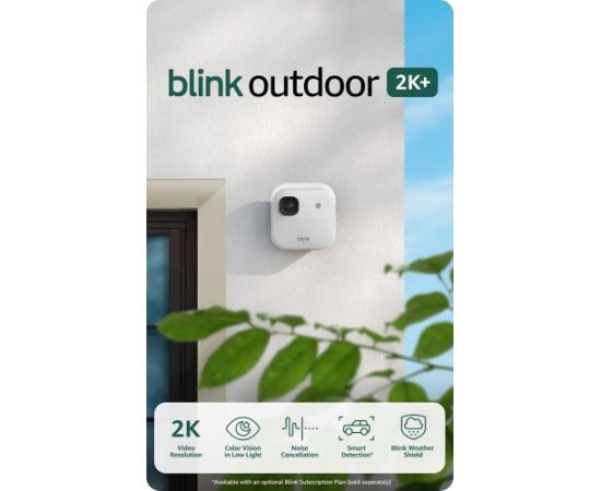 Amazon security camera Blink Outdoor 2K+ (3 Camera System), white Viedie Sensori