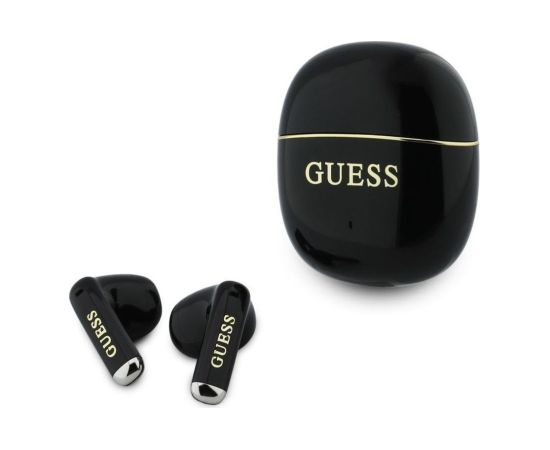 Guess   Gold Line Glossy Classic Logo TWS Wireless Earphones Black Gold Austiņas