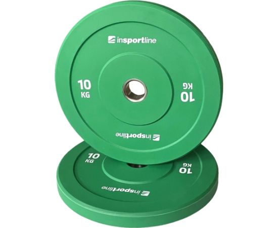 Gumijas svaru disks inSPORTline Bumper Plate Go 10 kg 50 mm Svaru ripas un stieņi