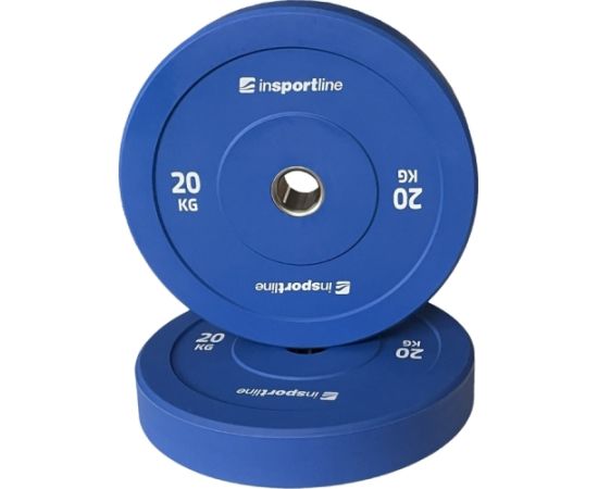 Gumijas svaru disks inSPORTline Bumper Plate Go 20 kg 50 mm Svaru ripas un stieņi