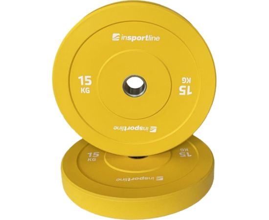 Gumijas svaru disks inSPORTline Bumper Plate Go 15 kg 50 mm Svaru ripas un stieņi