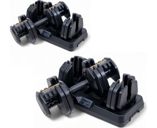 Regulējamu vienrokas hanteļu komplekts inSPORTline DuraBell® 2 x 5–41 kg Svaru ripas un stieņi
