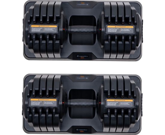 Regulējamu vienrokas hanteļu komplekts inSPORTline DuraBell® 2 x 5–41 kg Svaru ripas un stieņi
