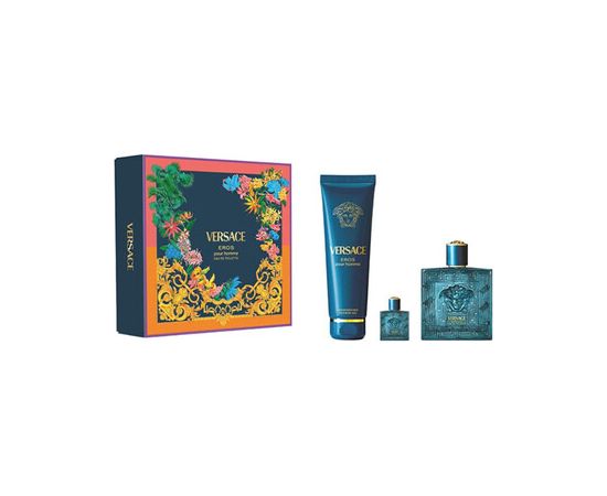 Versace Eros Dárková sada EDT 100 ml, sprchový gel 150 ml a miniaturka EDT 5 ml 100ml Dāvanu komplekti