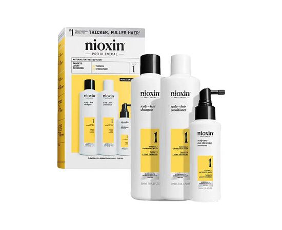 Nioxin System 1 Set I. - Sada pro jemné mírně řídnoucí přírodní vlasy Smaržas - NESAKĀRTOTS