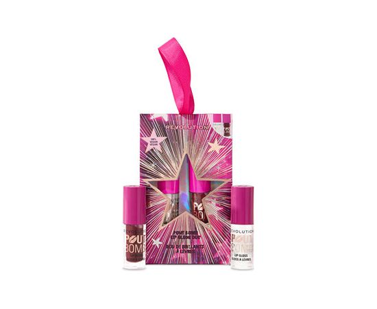 Makeup Revolution Pout Bomb Plumping Mini Lip Gloss Set Mauve - Gift set Kосметические средства