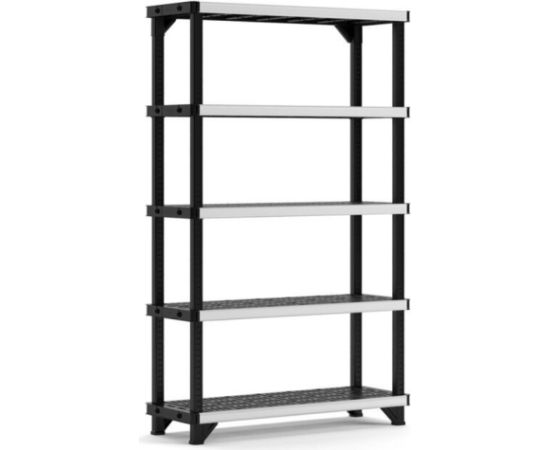 Keter 5-ярусная стеллажная система Fused 122,1x45,7x197,2 см, черная Новинки Для дома и сада 