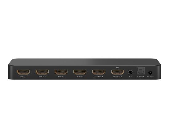 Goobay HDMI Matrix Switch 4 to 2 (4K @ 60Hz), HDMI Splitter (black) Dažādi vadi