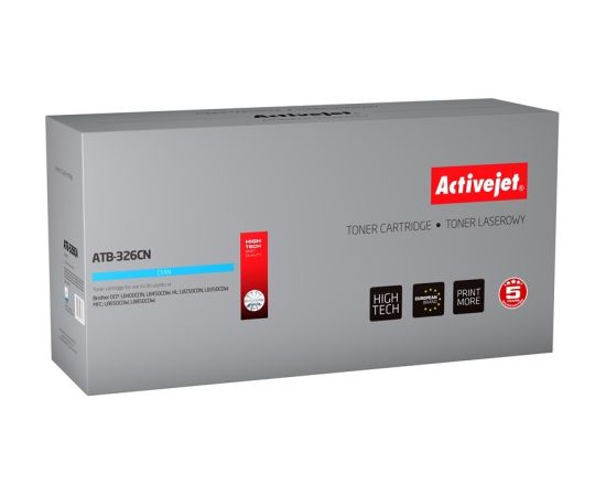 Activejet ATB-326CN Toner (replacement for Brother TN-326C; Supreme; 3500 pages; cyan) Lāzerprinteru izejmateriāli