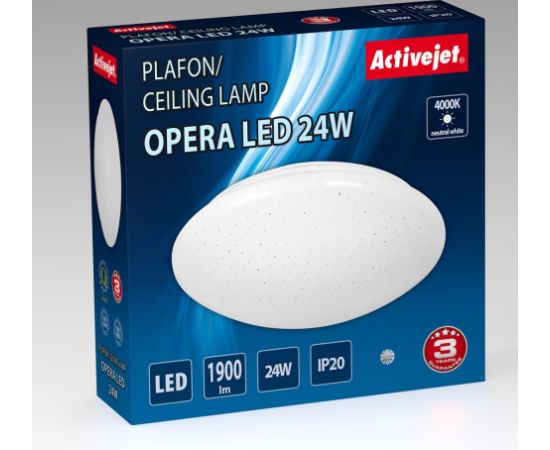 Modern LED ceiling plafond Activejet OPERA LED 24W Griestu lampas - šķīvji