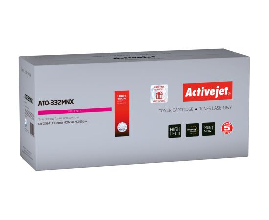Activejet ATO-332MNX toner (replacement for OKI 46508710; Supreme; 3000 pages; magenta) Lāzerprinteru izejmateriāli