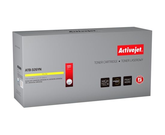 Activejet ATB-326YN Toner (replacement for Brother TN-326Y; Supreme; 3500 pages; yellow) Lāzerprinteru izejmateriāli