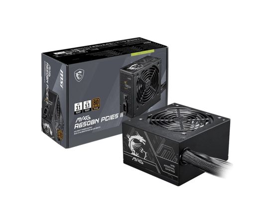 MSI MAG A650BN PCIE5 II power supply unit 650 W 20+4 pin ATX ATX Black Datoru barošanas bloki
