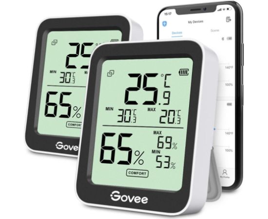 Govee H5075 Indoor Temperature & humidity sensor Freestanding Wireless Citi virtuves piederumi