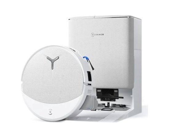DEEBOT T90 PRO OMNI balts robots putekļsūcējs un mops (tīrīšana ar lielu ātrumu, mākslīgais intelekts, mājdzīvnieku aprūpe) Putekļu sūcēji - Roboti