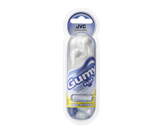 JVC Gumy Plus austiņas ar mikrafonu, baltas - HA-FX7M-W-E Austiņas