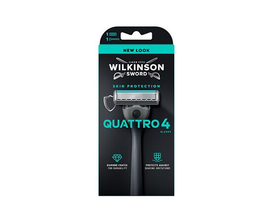 Wilkinson Sword Skin Protection Quattro 4 - razor + 1 head Smaržas - NESAKĀRTOTS