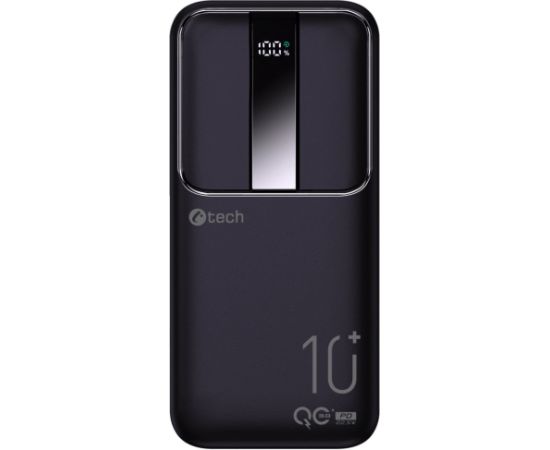 Powerbank C-Tech 10000mAh, Li-Pol, 22,5W, USB-C/USB-A/micro USB Jaunumi - Datori